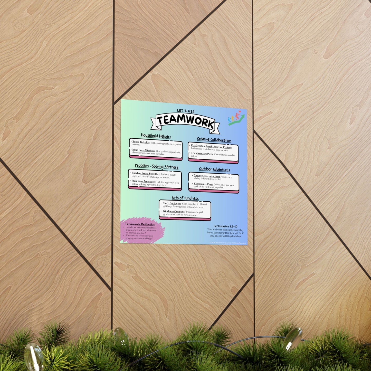Let's Use Teamwork – Sibling Collaboration Poster