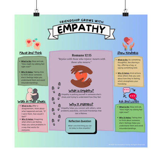 Friendship Grows with Empathy – Biblical Wisdom Poster