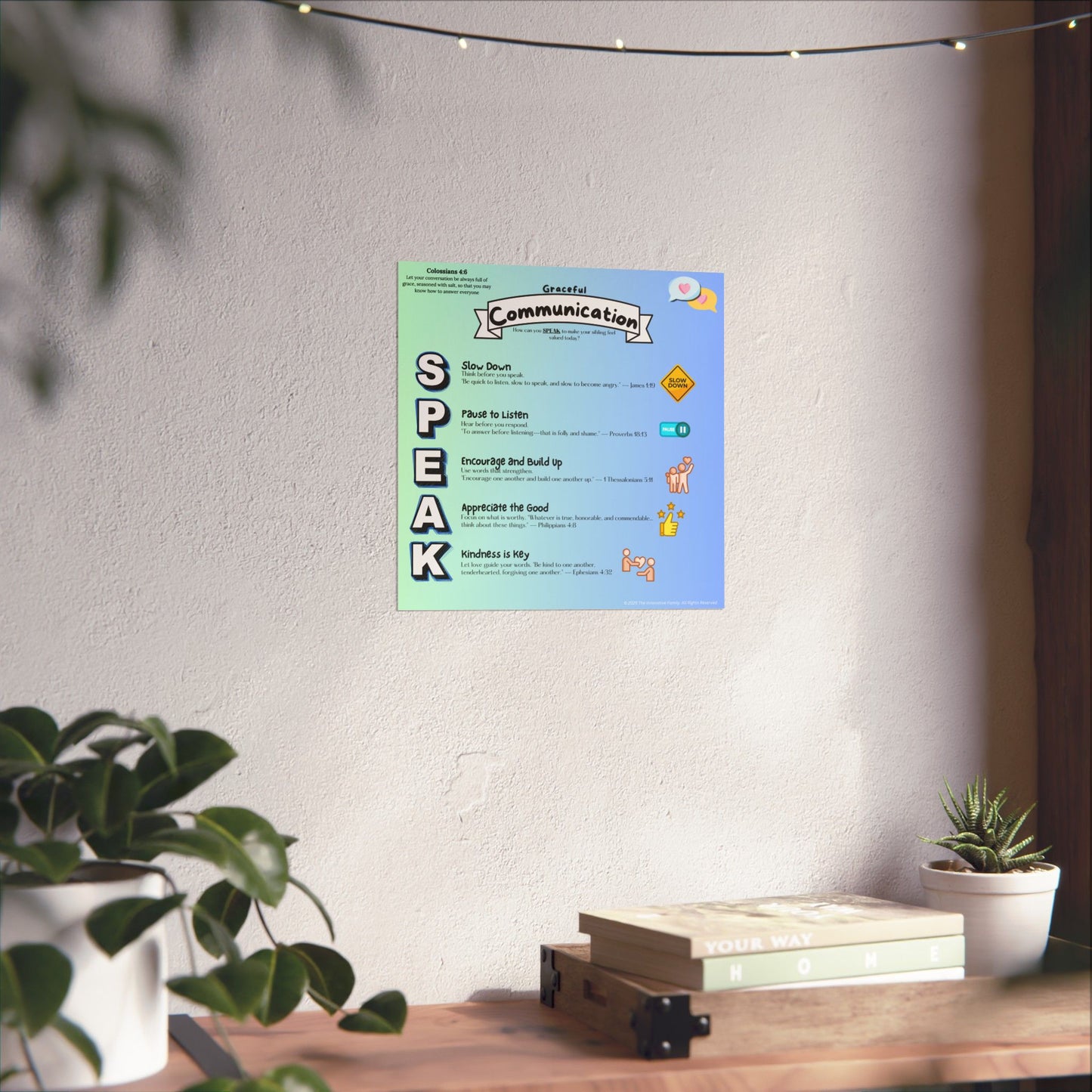 "SPEAK" Gracefully – Biblical Communication Skills Poster
