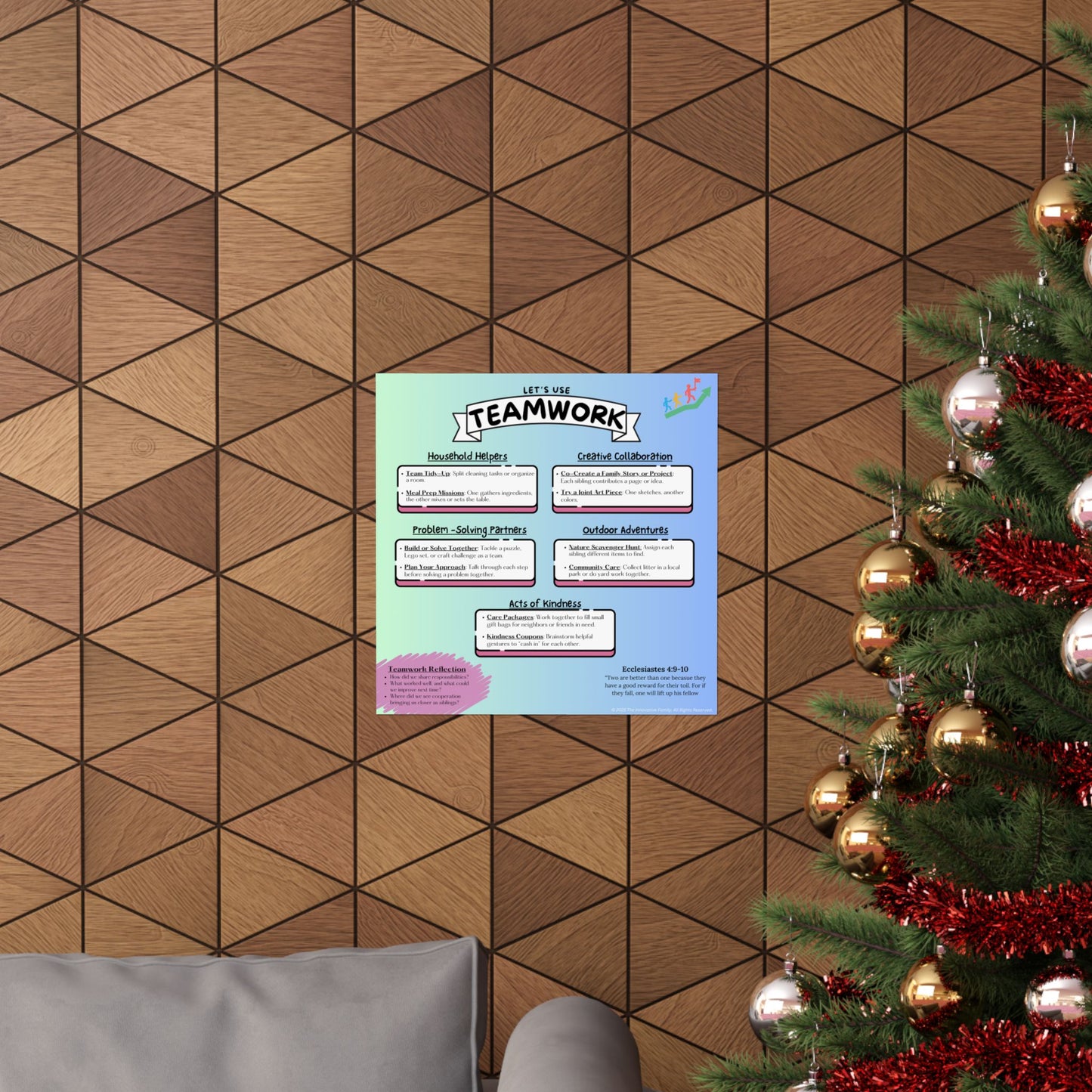 Let's Use Teamwork – Sibling Collaboration Poster