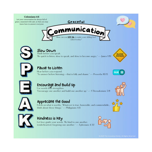 Rooted in Wisdom Full Set (7 Posters, 12"x12") – The Complete Sibling Harmony Toolkit