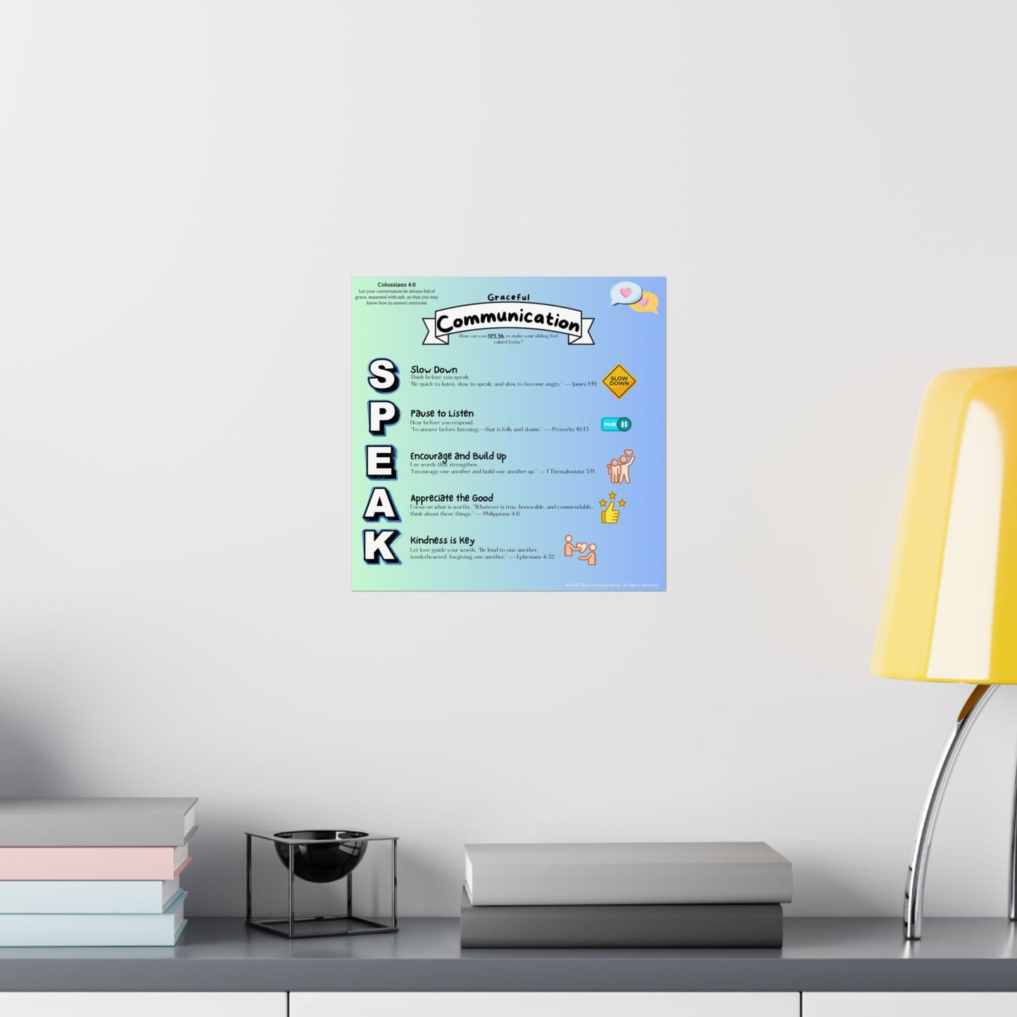 "SPEAK" Gracefully – Biblical Communication Skills Poster