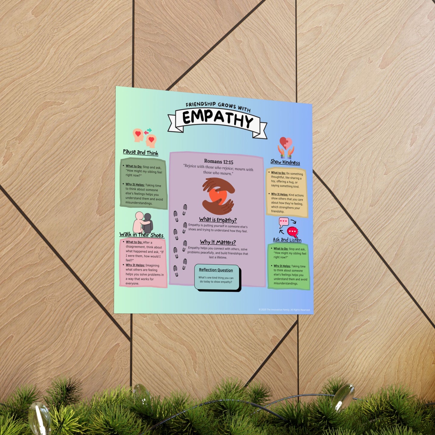 Friendship Grows with Empathy – Biblical Wisdom Poster