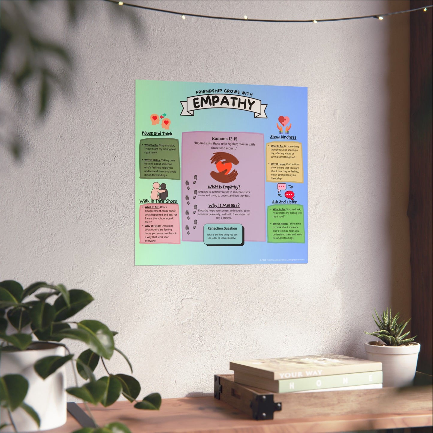 Friendship Grows with Empathy – Biblical Wisdom Poster