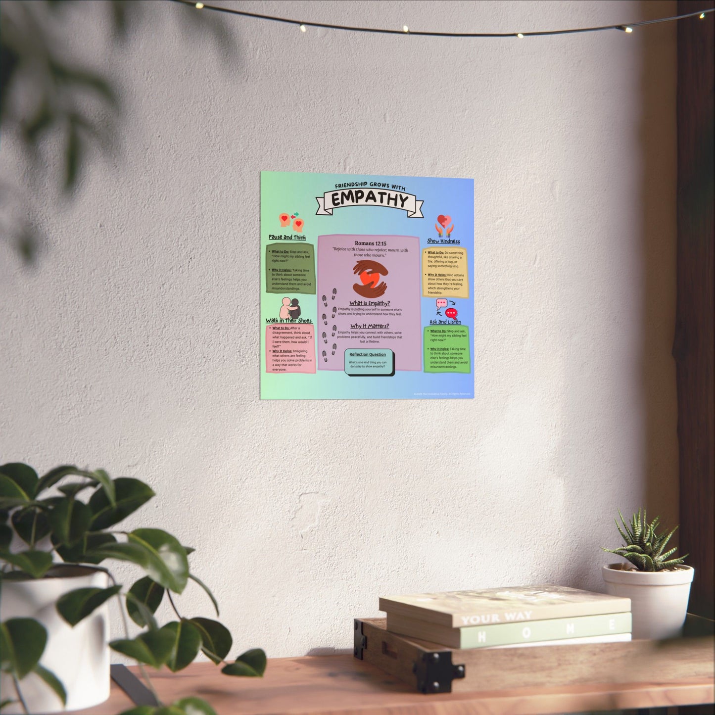 Friendship Grows with Empathy – Biblical Wisdom Poster