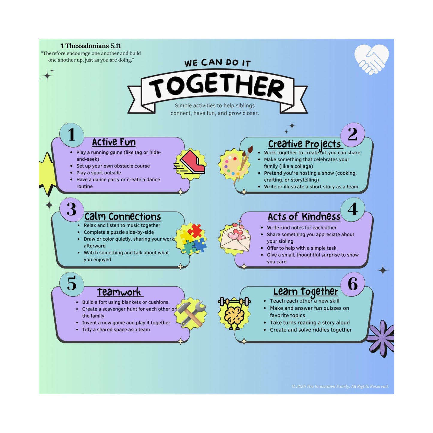 Rooted in Connection Set (3 Posters) – Sibling Teamwork & Communication Pack