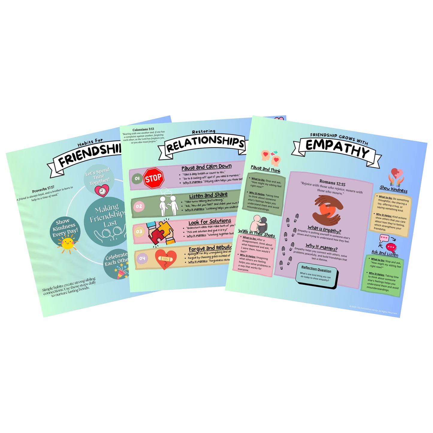 Rooted in Harmony Set (3 Posters) – Sibling Harmony Starter Pack