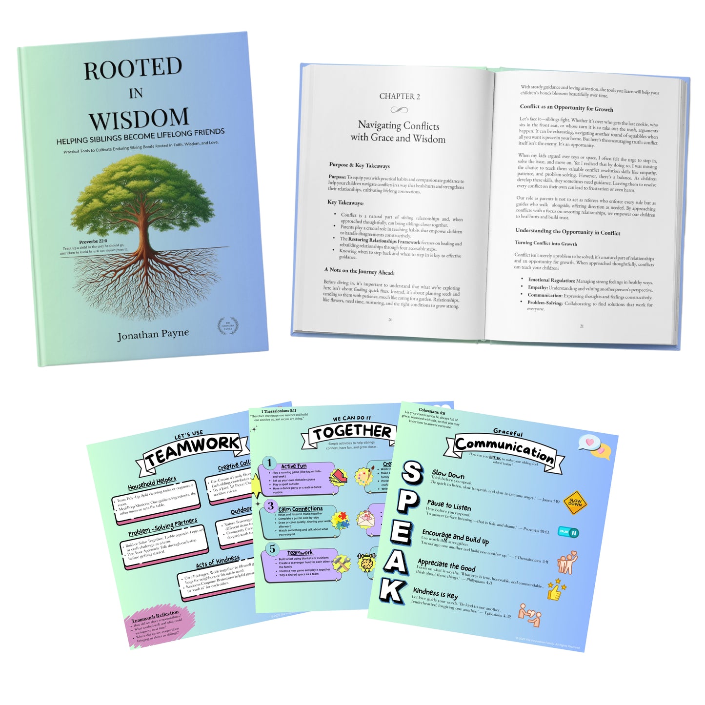 The Sibling Unity Bundle – Rooted in Wisdom Book + 3 Posters